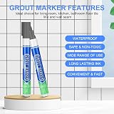 Flintronic 6Pcs Dark Grey Grout Pen Tile Paint Marker Wall Repair Sealer view 3