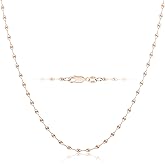 Carffordo 925 Sterling Silver Chain Necklace Link Chain Necklace for Women Simple Dainty 16K Gold Plated Necklace for Women Minimalist Waterproof Silver Necklace Trendy Jewelry Gifts