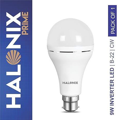 Halonix Inverter LED Bulb B22 9-Watt - White
