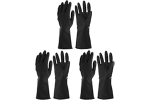 MECCANIXITY Chemical Resistant Gloves, Latex Industrial Anti-Slip Protective Safety Work Glove for Cleaning Dish