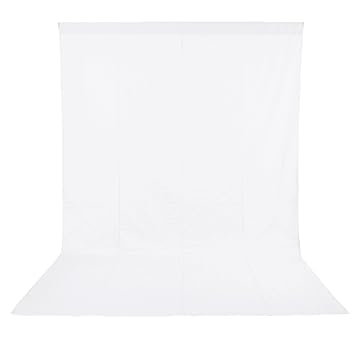 Neewer 6 x 9FT / 1,8 x 2,8 M Fotostudio 100% reines Muslin Faltbare Hintergrund weiß