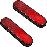 NTHREEAUTO Red Reflectors Motorcycle Safety Reflector Reflective Sticker Universal Compatible with Bicycle, Bike, Trailer, Cars, Trucks, Boat, ATV, Dirt Bike, Driveway