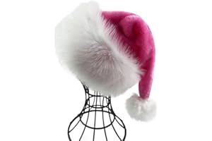 QIAONIUNIU Santa Hat for Kids - Colorful Deluxe Christmas Hat for Child Ages 6+