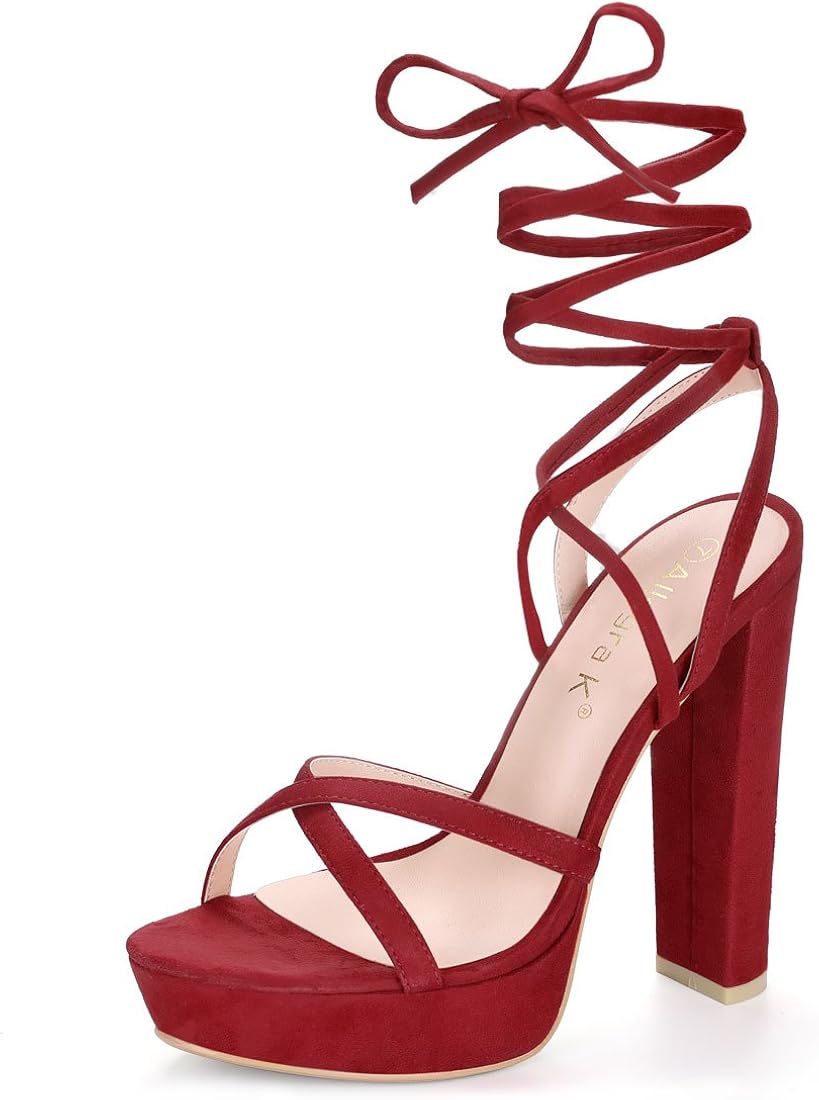 lace up platform heels