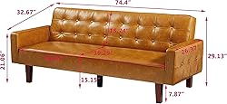 ERYE Upholstered Futon Daybed Loveseat Sofa