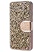 iPhone 6s Plus Case, FLYEE Handcraft Luxury Bling Rhinestone Wallet Case Ultrathin Magnetic Kickstand Crystal Leather Book Cover for Apple iPhone 6s/iPhone 6 Plus 5.5 Inch-Gold