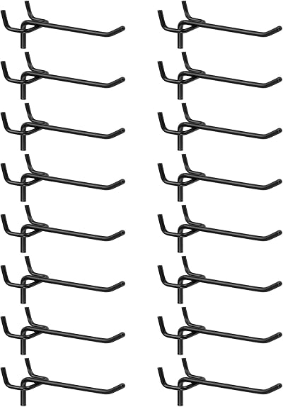 sourcing map 25pcs 4" Stainless Steel Pegboard Hooks for Display & Organization