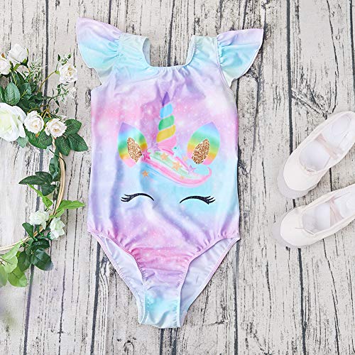 MHJY Girls Gymnastics Leotard Unicorn Ballet Dancewear One-Piece Activewear Bodysuit Athletic Leotards - Thumbnail 4