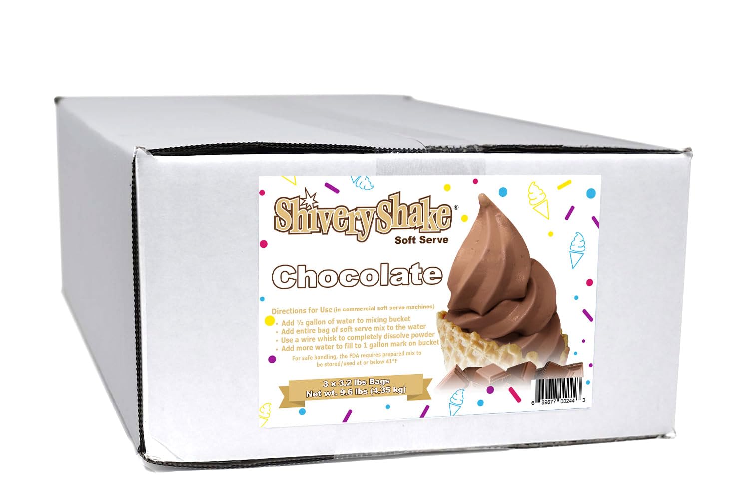 Shivery Shake Soft Serve Ice Cream Mix, 3 x 3.2 lb