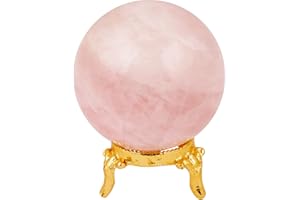 Rose Quartz Ball - Crystal Sphere - Stone Orb - Crystal Ball - Scrying Crystals - Natural Quartz Crystal Ball - Divination To