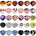 WINMAX Dart Flights 30 Sets (90 Pcs) Standard Shape National Flag Durable PET Flights for Steel Tip Darts, Perfect Accessories Equipment Supplies for Dart Games