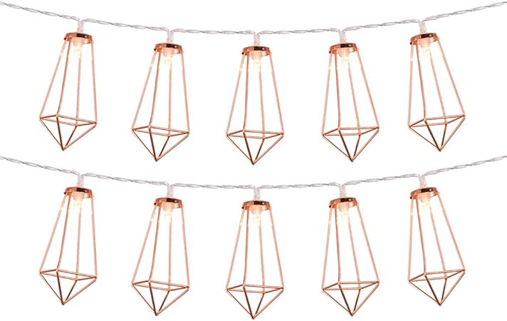 rose gold geometric boho lights