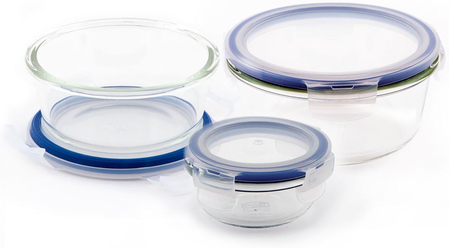 Lock and Lock by Starfrit 094986 6Piece Glass Container Round Set