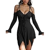 ZAFUL Women's Midi Dress Halloween Costumes Off-Shoulder Butterfly Fairy Cosplay Party Handkerchief Flowy Dress