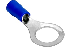 Conext Link RTV-516B25 Vinyl Ring Terminal 25 Pack (5/16" Stud, Blue 16-14 Gauge)