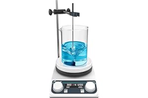 JOANLAB Digital Hotplate Magnetic Stirrer Hot Plate 200-1500rpm, 280℃/536℉,Probe Sensor & Support Stand Included,3000ml Lab H