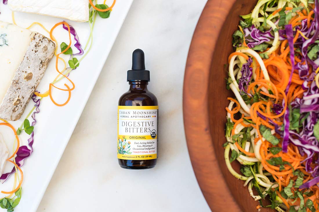 Urban Moonshine Original Digestive Bitters | Traditional Organic Herbal Supplement | Fast-Acting Relief for Gas, Bloating & Occasional Indigestion | 2 FL OZ (Pack of 1) : Herbal Supplements : Grocery & Gourmet Food