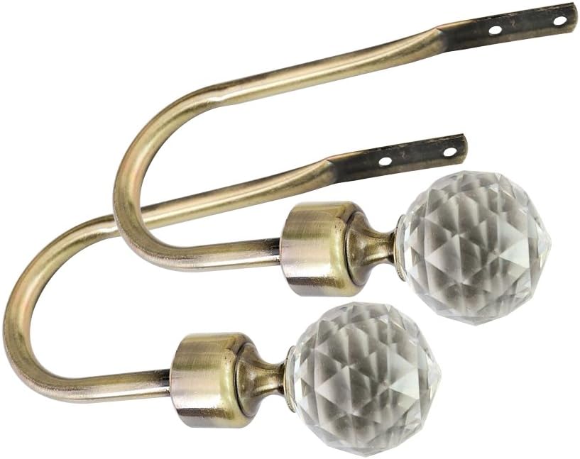 iHomestyle One Pair Clear Acrylic Crystal Curtain Holdbacks,Curtain