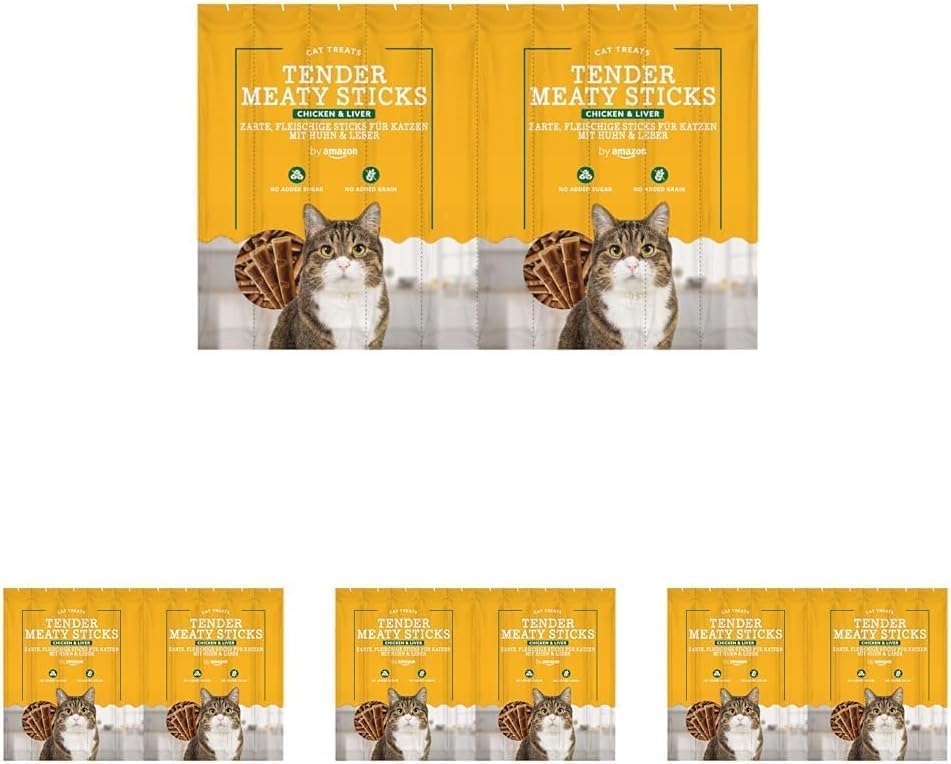 by Amazon Cat Sticks Chicken & Liver 50g Pack of 4 Treats
