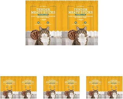 by Amazon Cat Sticks Chicken & Liver 50g Pack of 4 Treats