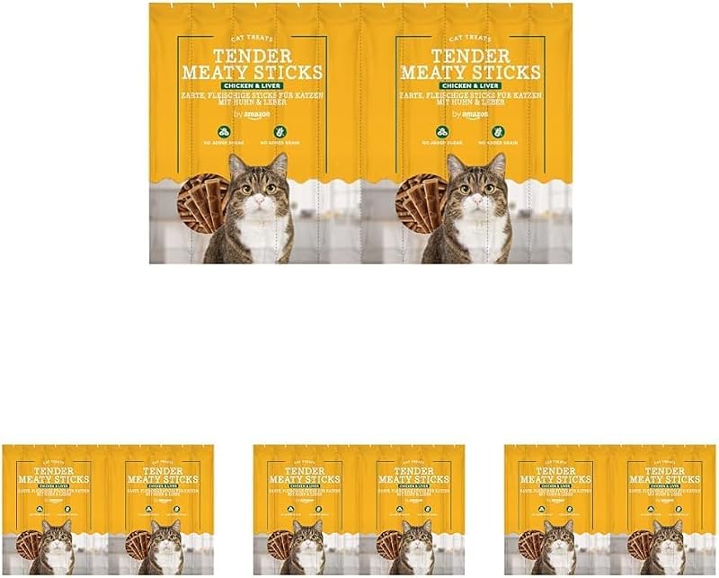 by Amazon Cat Sticks Chicken & Liver 50g Pack of 4 Treats