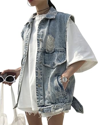denim waistcoat for ladies