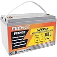 FEENCE 12V 100Ah LiFePO4 Battery 1280Wh lithium batteries 12v 100A BMS,over 7000+ Rechargeable Cycles, Support in 4S/8P, for RV,Camper, Solar, Home Energy Storage, Trolling Motors, Boats, off-grid etc