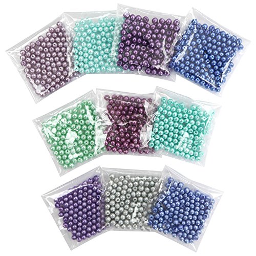 TOAOB 1000 Piece 4mm Tiny Satin Luster Glass Pearl Beads Multi Colors Wholesale Loose Beads for Jewelry Making - Thumbnail 5