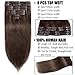 Clip in Synthetic hair extensions standard weft 11 Inch #Amber