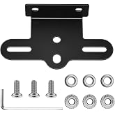 Skrfren Bicycle Rear Rack Reflector Fixing Clip, Reflector Light Rear Rack Bracket Mount L-Shape Mounting Plate for Bike Rears Racks Mounting Plate Compatible &amp; Mountain and Road Bikes, Black