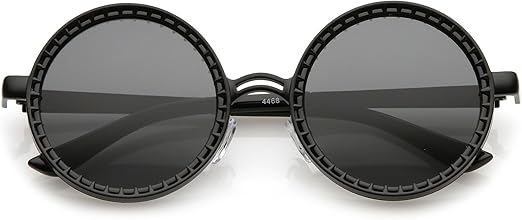 flat lens round sunglasses