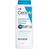 CeraVe Hydrating Anti Dandruff Shampoo, Itchy Scalp Treatment, 12oz | Helps Eliminate Flakes with 1% Pyrithione Zinc, Hyaluronic Acid, Niacinamide and Ceramides In A Sulfate Free Formula