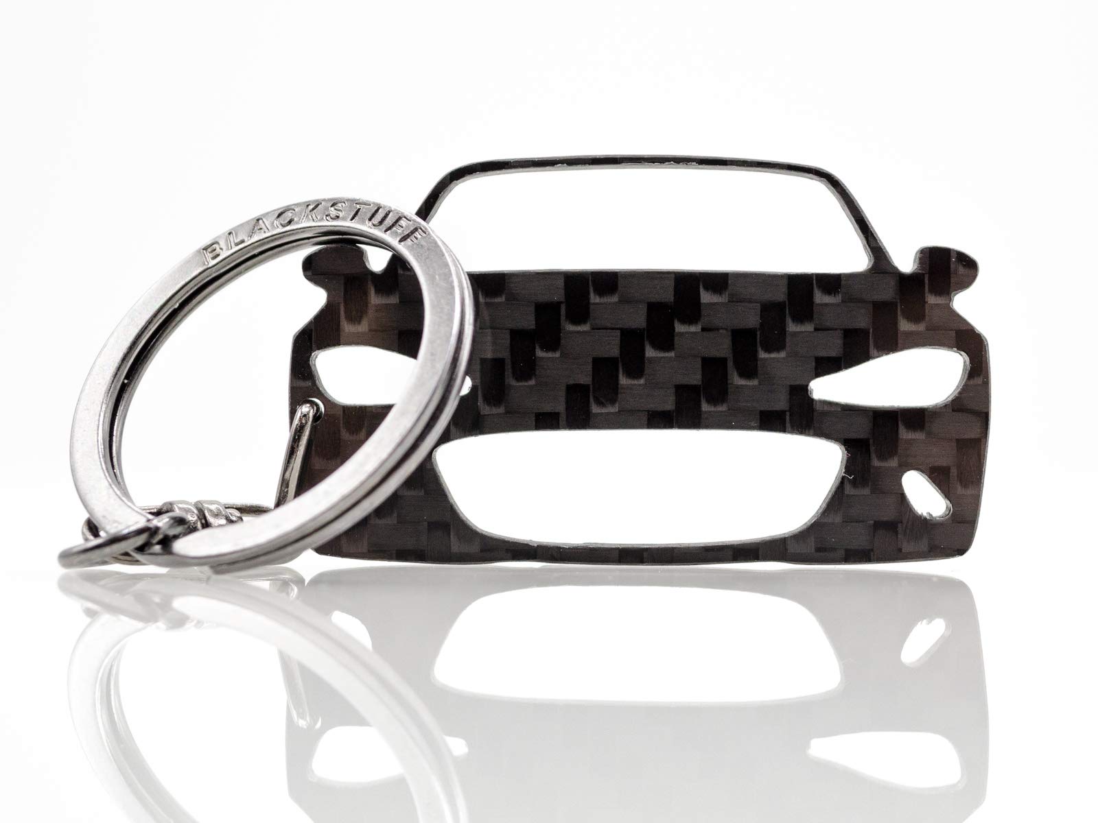BlackStuff Carbon Fiber Keychain Keyring Ring Holder Compatible with MX5 ND MK4 BS-645