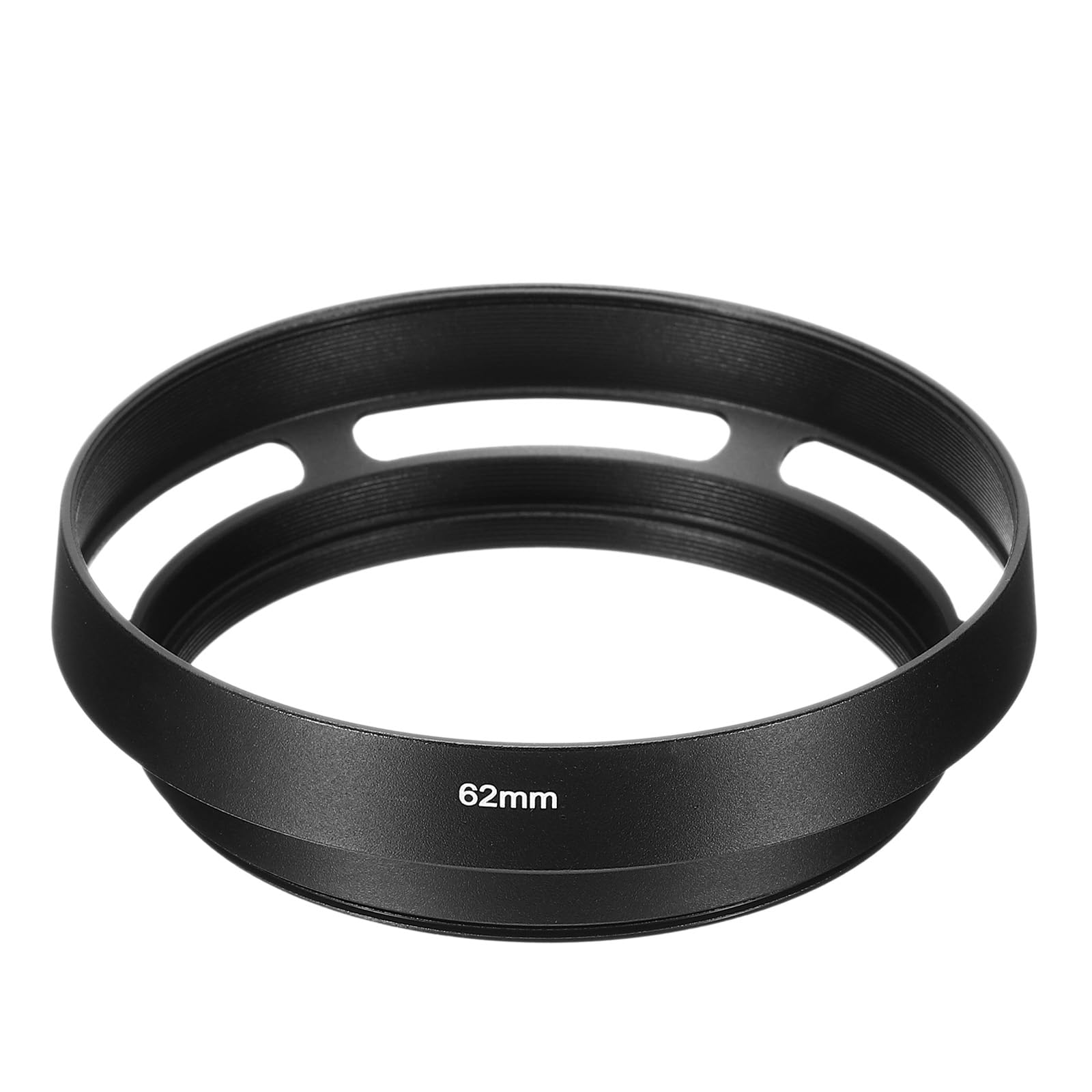 PATIKIL 62mm Lens Hood, Standard Vented Matte Surface Anti-reflective Inside Hollow Lens Hood for Universal Camera Lens, Black for Nikon, for Fujifilm, for Pentax, for Leica