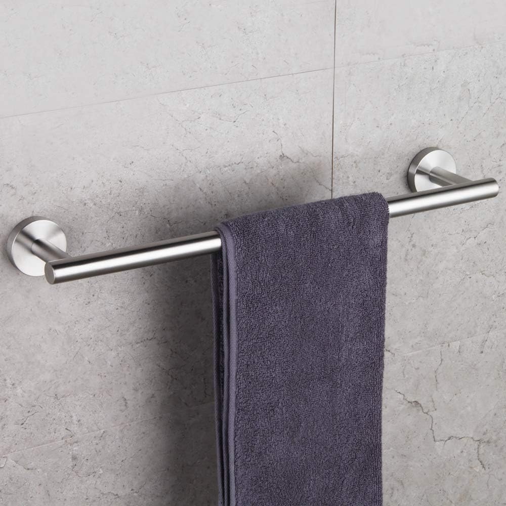 GERZWY Bathroom Towel Bar 18-Inch Brushed Stainless Steel Towel Bar Contemporary Style Wall Mount for Bath Kitchen AG1101C45-LS: Home & Kitchen
