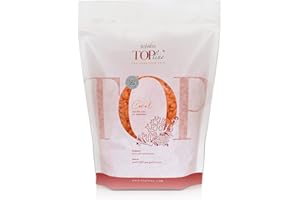 Italwax Top Line Coral Hard Wax 1.65lb (750g) – Creamy Intense Orange Texture with Strong Grip, Ideal for Bikini & Coarse Hair, Smooth Application for Sensitive Skin – Made in Italy