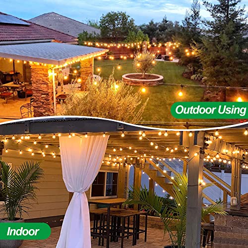 LED Fairy Lights Outdoor - 30 m Outdoor Fairy Lights Power LED Bulbs Weatherproof IP44 Waterproof Balcony Fairy Lights Indoor Outdoor Fairy Lights for Patio Garden Weddings Parties (30 m / 100 ft)