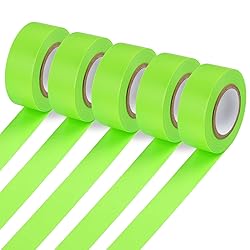 MOWPOG 5 Pack Green Flagging Marking Tape, 1" x