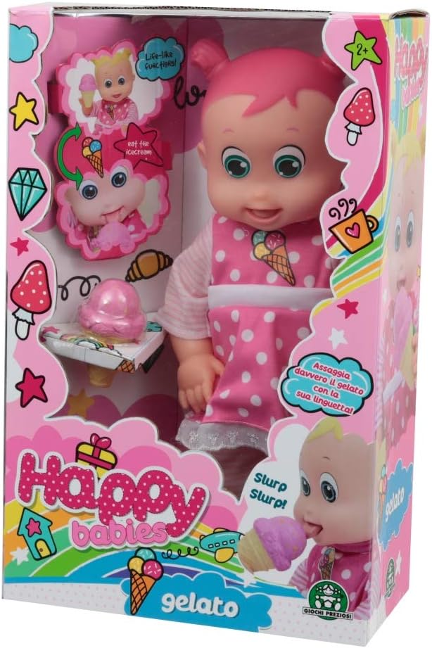 Giochi Preziosi HAY00100 Happy Babies Ice Cream Doll, Pink - Image 4