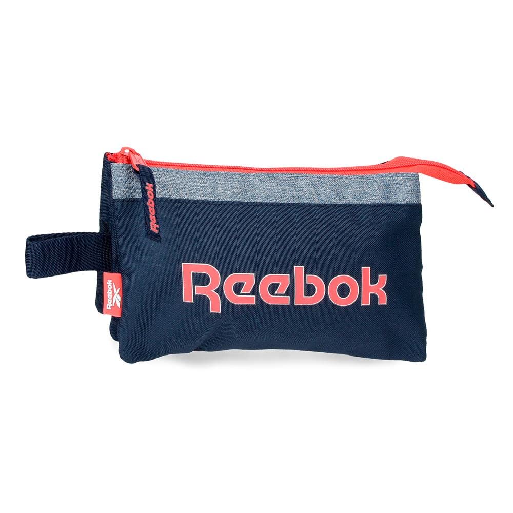 Reebok Lucia Pencil Case, 3 Compartments, Blue, 22 x 12 x 5 cm, Polyester