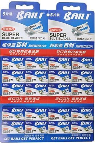 Double Edge Safety Razor Blades - Long lasting Platinum Coated Stainless Steel Blades. Fits All types of Double Edge Razors. (100 Pack