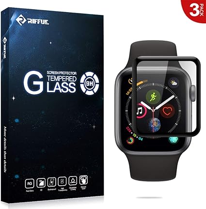 RIFFUE Protector Pantalla iWatch 4 o Apple Watch Series 4, Cristal ...