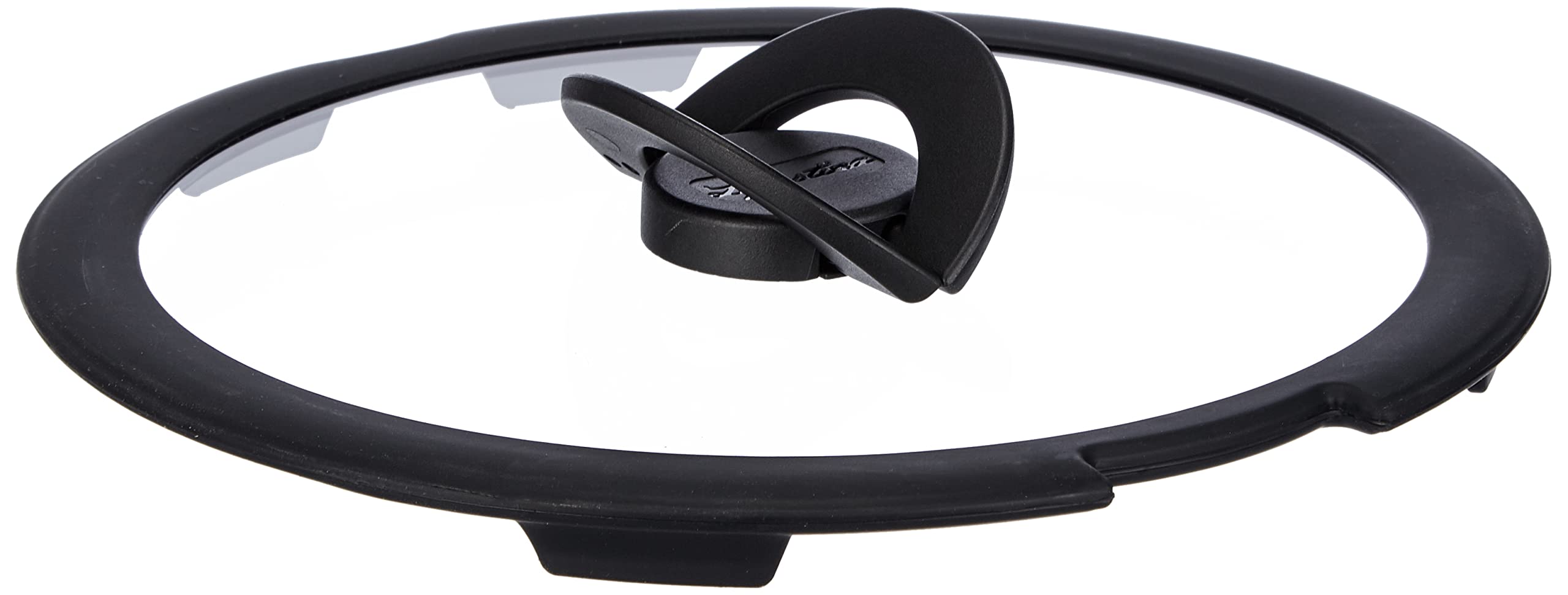 Lagostina Ingenio induction glass lid, Glass, black/transparent, 22 cm