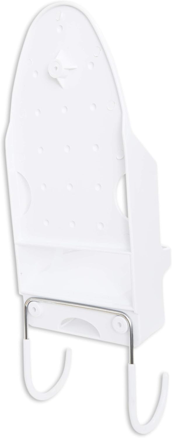Juvale Wall-Mounted Iron and Ironing Board Holder (White): Home & Kitchen