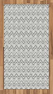 Clock Area Rug by Lunarable, Retro Analog Watches with Roman Numerals Monochrome Clocks Vintage Inspirations, Flat Woven Accent Rug for Living Room Bedroom Dining Room, 2.6 x 5 FT, Black White Roman Panorama Bleach Wood Look 13 piece Nativity Set