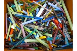 Devardi Glass Handmade Lampwork, COE 104 Glass Rod SHORTS - 15 lbs. Free Rod Holder.