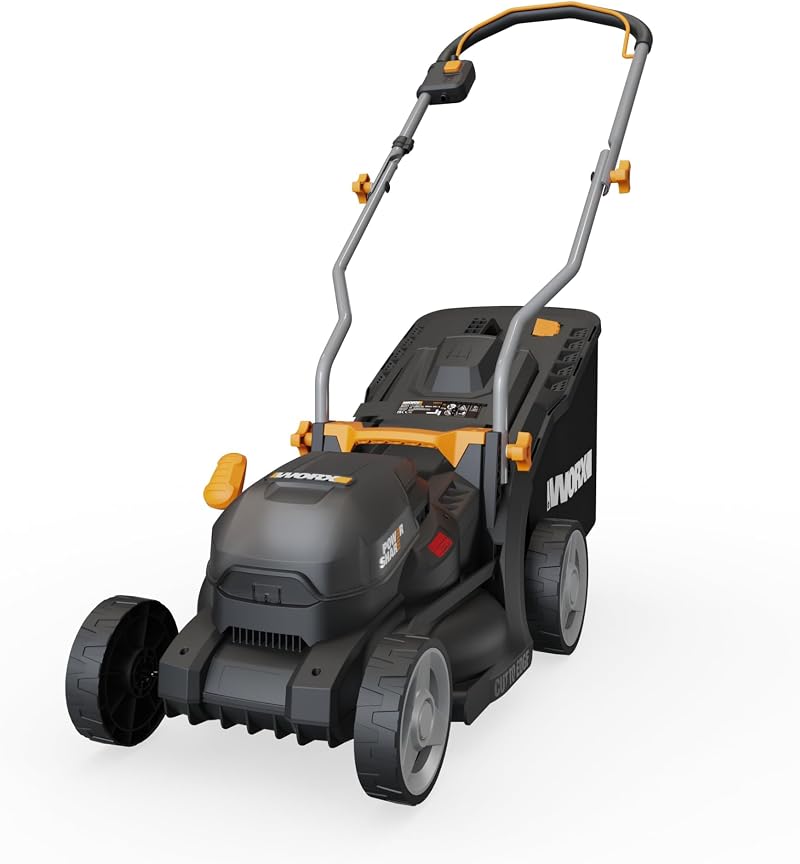 WORX WG733E 20V Brushless Cordless Lawn Mower 33cm 6-Height 35L Bag 4Ah