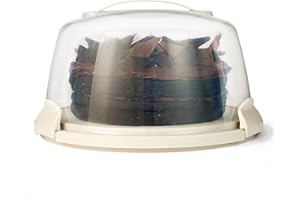 �鶹�� Basics Round Cake Carrier with Handle, Fits 30cm Cake, BPA-Free, Refrigerator and Dishwasher-Safe