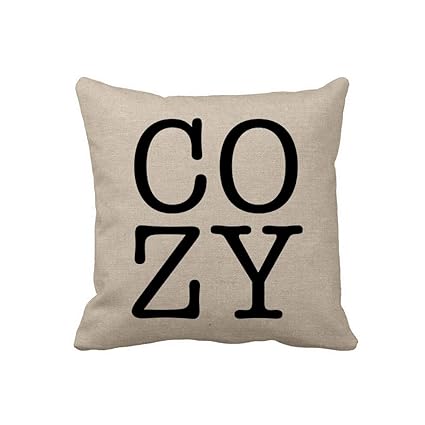 Amazon Com Cozy Burlap Pillow Cover 18 X 18 Square Cotton Linen
