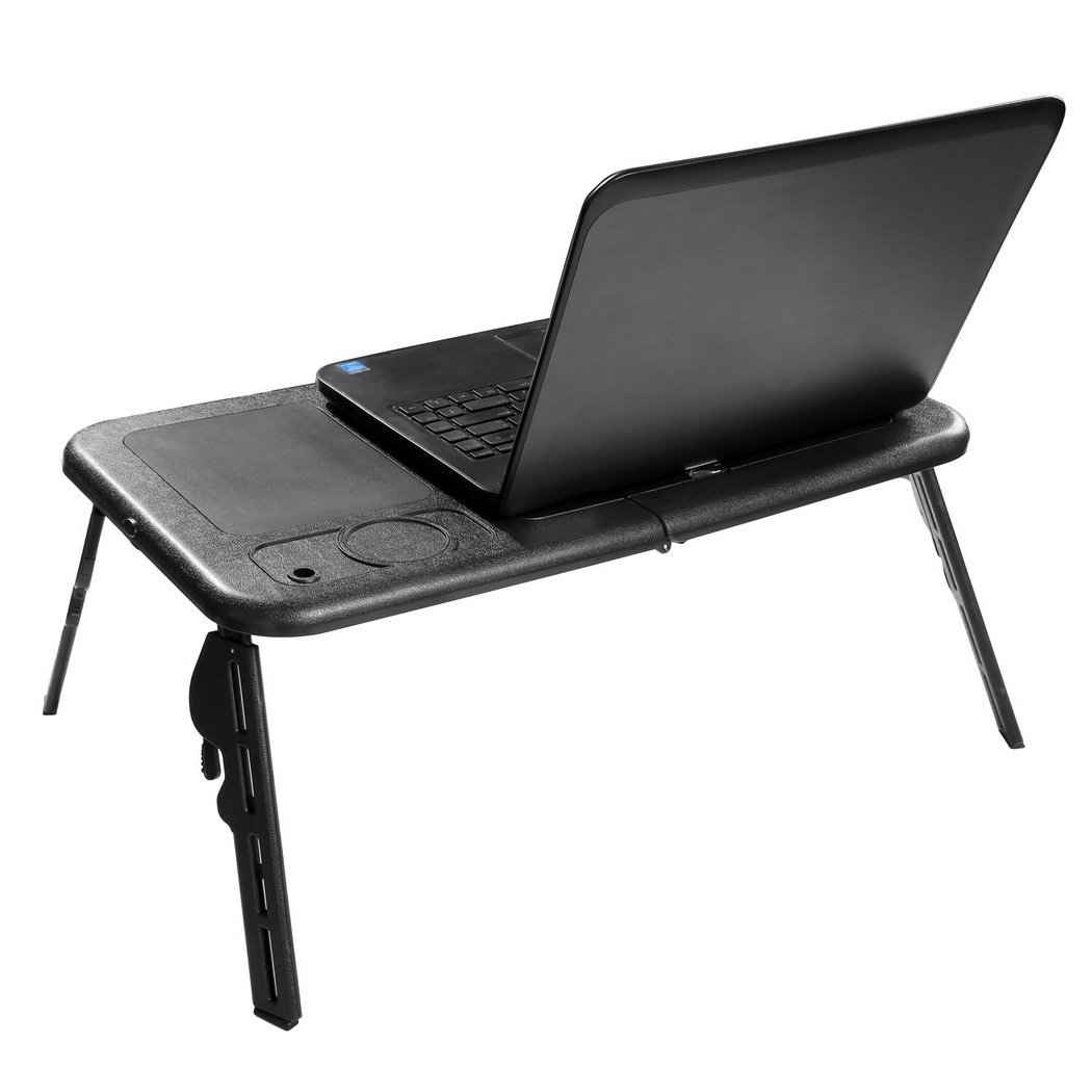 F&D Portable Folding Laptop Desk Stand with Adjustable Legs, 2 Cooling